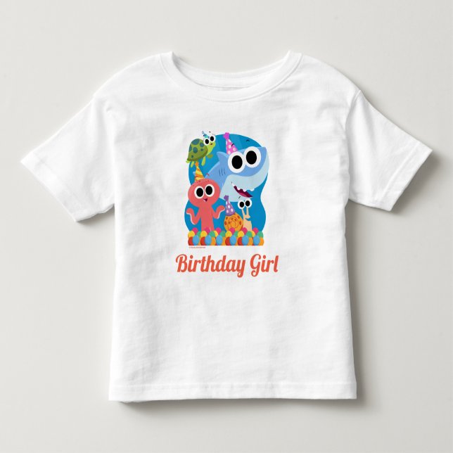 T-shirt Pour Les Tous Petits Super simple | Finny Shark Confetti Anniversaire (Devant)