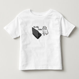 T-shirt Pour Les Tous Petits Sur Mon Ordinateur Drôle De Chat Blanc Mème