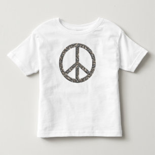 T-shirt Pour Les Tous Petits Symbole de PAIX - ARGENT