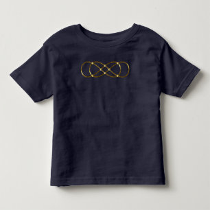 T-shirt Pour Les Tous Petits Symbole double Infinité - Or antique