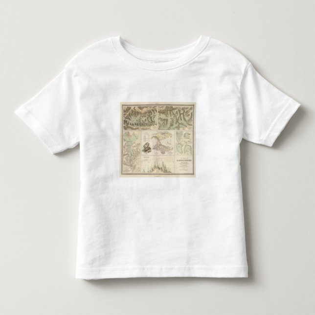 T-shirt Pour Les Tous Petits Systèmes de glacier d'Alpes (Devant)
