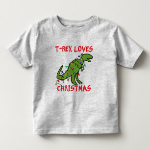 T-shirt Pour Les Tous Petits T-Rex aime Noël