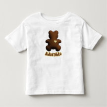 T-Shirt, mignon ours en chocolat