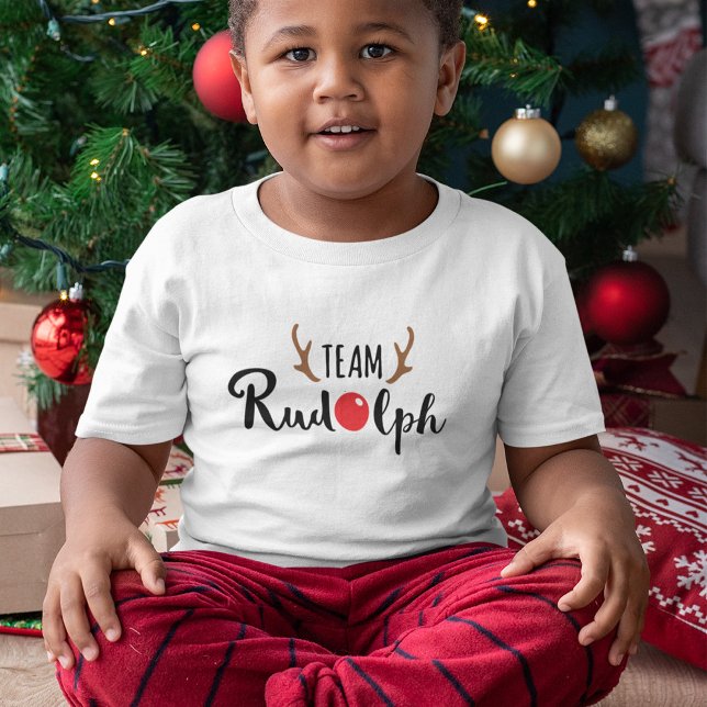 T-shirt Pour Les Tous Petits Team Rudolph Design de Noël familial (Créateur téléchargé)
