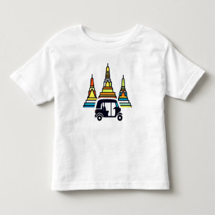 T-shirt Pour Les Tous Petits Temples thaïlandais et tuk tuks