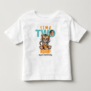 T-shirt Pour Les Tous Petits Temps de deux ruines ! Cute Orange Tiger 2e annive