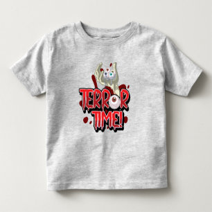 T-shirt Pour Les Tous Petits Temps de la terreur Main Zombie avec les yeux