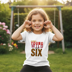 T-shirt Pour Les Tous Petits Tenue d'anniversaire six guépards à motif léopard