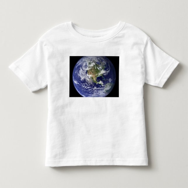 T-shirt Pour Les Tous Petits Terre montrant l'hémisphère occidental (Devant)