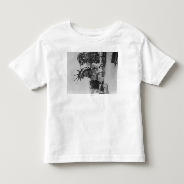 T-shirt Pour Les Tous Petits Tête de statue de la liberté en parc de Paris (Devant)