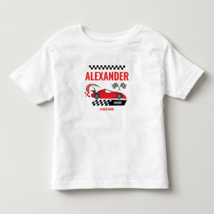 T-shirt Pour Les Tous Petits Thème de voiture de course vintage rouge pour le j