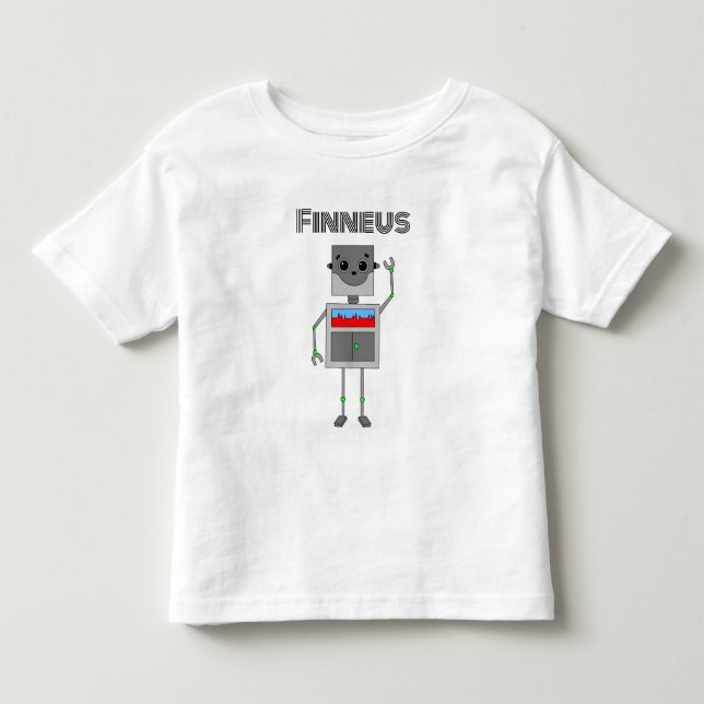 T-shirt Pour Les Tous Petits Thème Robot personnalisé (Devant)