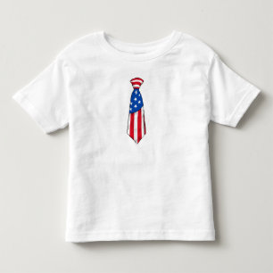 T-shirt Pour Les Tous Petits Tied Cravate Drapeau Américain 4 Juillet