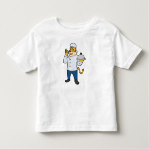 T-shirt Pour Les Tous Petits Tiger Cook Chef hat Platter