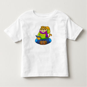 T-shirt Pour Les Tous Petits Tiger Nerd avec Livre