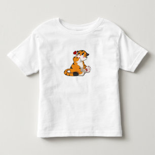 T-shirt Pour Les Tous Petits Tigre avec coeur
