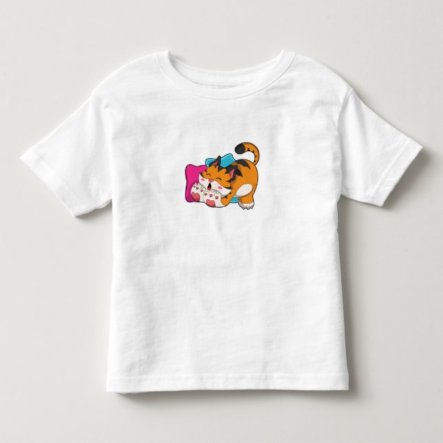 T-shirt Pour Les Tous Petits Tigre fatigué (Devant)