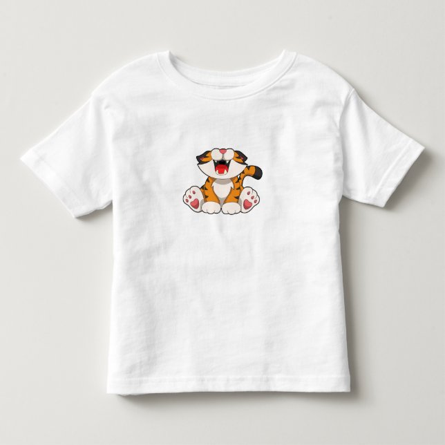 T-shirt Pour Les Tous Petits Tigre rougissant (Devant)