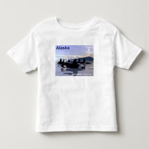 T-shirt Pour Les Tous Petits Timbre des baleines tueuses de l'Alaska