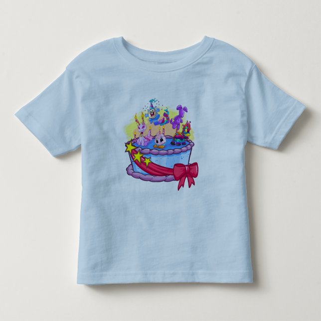 T-shirt Pour Les Tous Petits Tir de groupe de gâteau d'anniversaire (Devant)