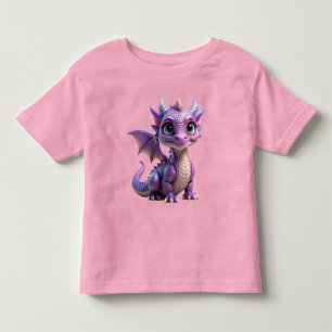T-shirt Pour Les Tous Petits Tissu de Dragon Bébé Violet