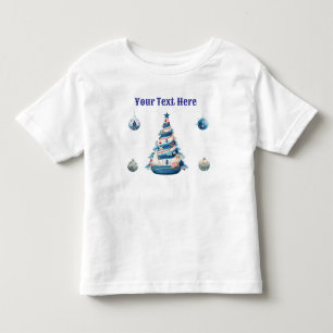 T-shirt Pour Les Tous Petits "Toddler Nautical Christmas Jersey – Holiday Sailo
