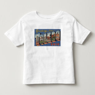 T-shirt Pour Les Tous Petits Toledo, lettre ScenesToledo, OH d'OhioLarge