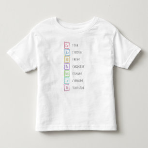 T-shirt Pour Les Tous Petits Tons de l'échelle Solfeggio Blocs musicaux pour b