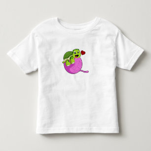 T-shirt Pour Les Tous Petits Tortue avec balle de laine
