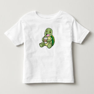 T-shirt Pour Les Tous Petits Tortue avec Shell & Café à aller