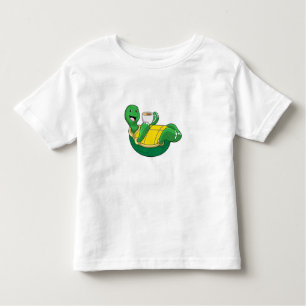 T-shirt Pour Les Tous Petits Tortue avec tasse de café