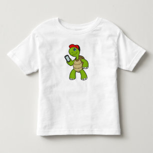 T-shirt Pour Les Tous Petits Tortue avec téléphone et Casquette
