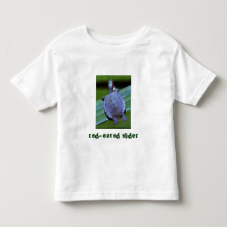 T-shirt Pour Les Tous Petits tortue de bébé, glisseur rouge-à oreilles
