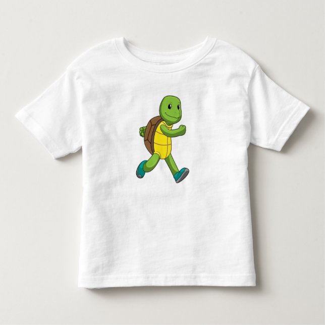 T-shirt Pour Les Tous Petits Tortue en course (Devant)