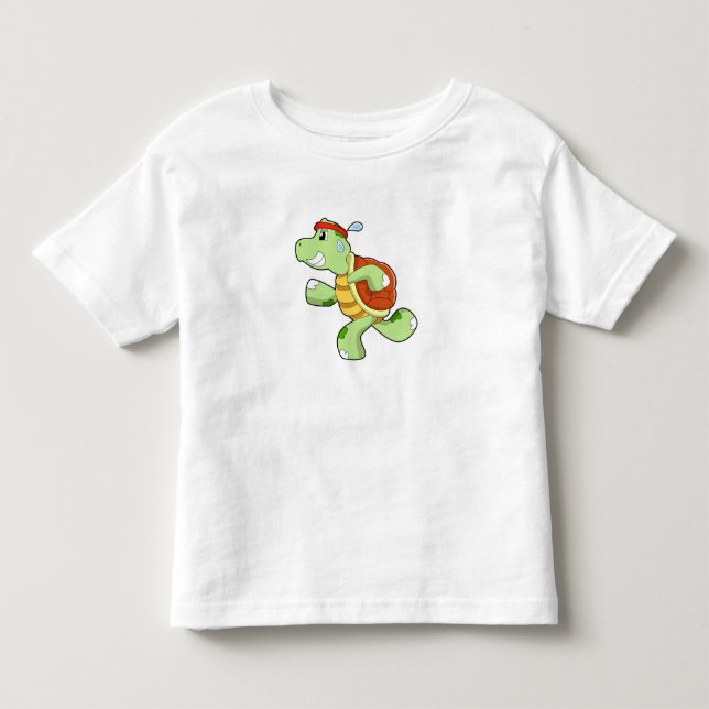 T-shirt Pour Les Tous Petits Tortue en tant que coureur (Devant)
