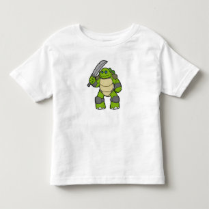 T-shirt Pour Les Tous Petits Tortue guerrière avec épée