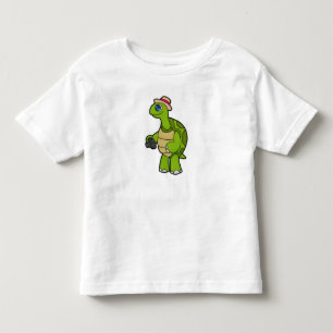 T-shirt Pour Les Tous Petits Tortue photographe avec caméra