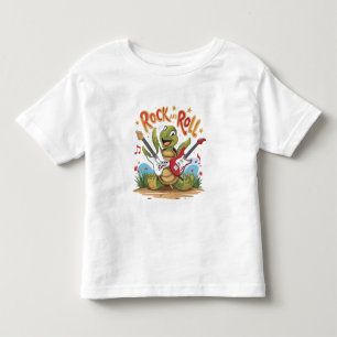 T-shirt Pour Les Tous Petits Tortue super Rockstar Rock Et Rouleau