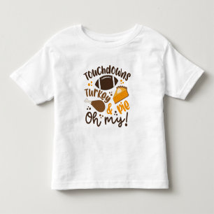 T-shirt Pour Les Tous Petits Touchdowns Turquie & tarte   Oh, mon