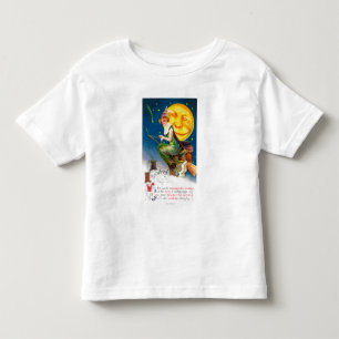 T-shirt Pour Les Tous Petits Toute la sorcière de Halloween sur un balai par l