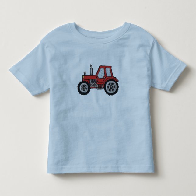 T-shirt Pour Les Tous Petits Tracteur rouge (Devant)