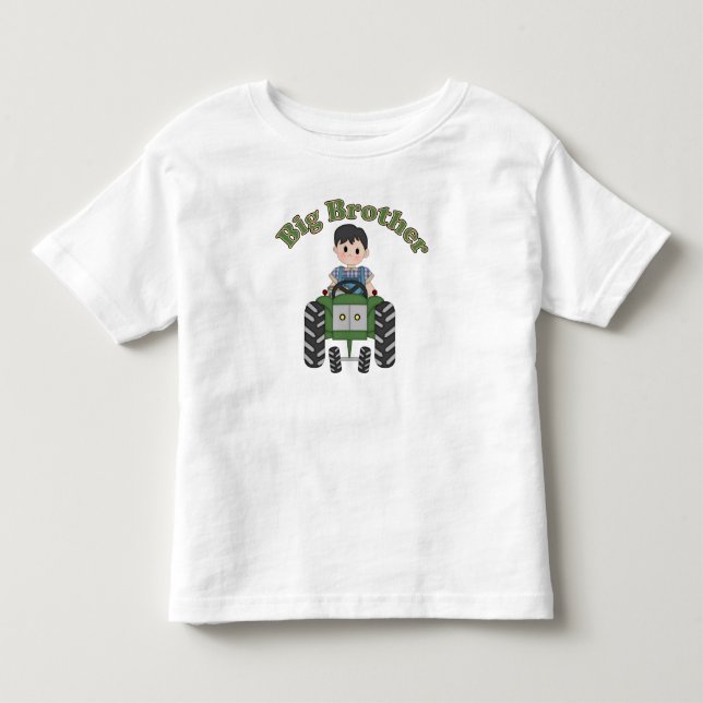T-shirt Pour Les Tous Petits Tracteur vert Big Brother (Devant)