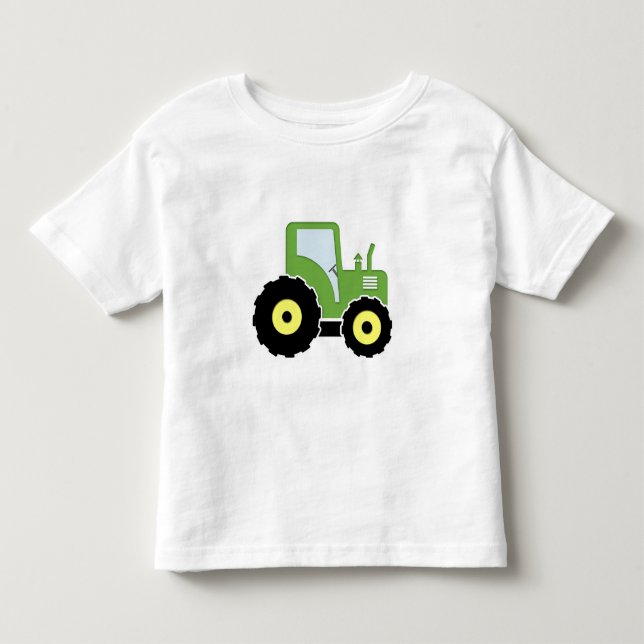 T-shirt Pour Les Tous Petits Tracteur vert de jouet (Devant)