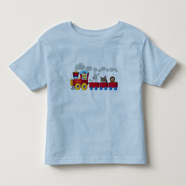 T-shirt Pour Les Tous Petits Train animal de Choo-Choo (Devant)