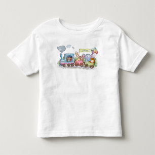 T-shirt Pour Les Tous Petits Train aquarelle mignon