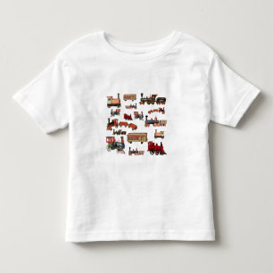 T-shirt Pour Les Tous Petits Trains de jouets Motif Trains colorés