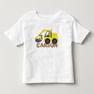 T-shirt Pour Les Tous Petits Travaux d'excavateur Jour d'anniversaire