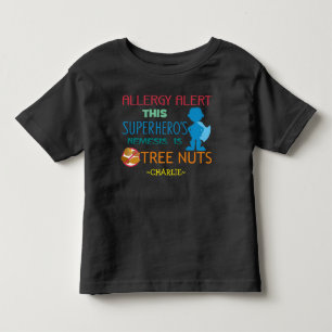 T-shirt Pour Les Tous Petits Tree Nut Allergy Alert Superhero Garçons Chemise