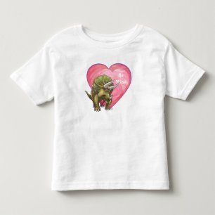 T-shirt Pour Les Tous Petits Tricératops amoureux Saint Valentin