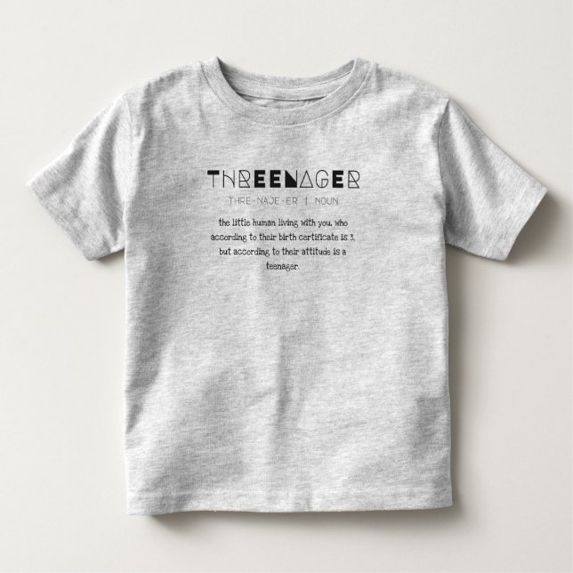 T-shirt Pour Les Tous Petits Trois (Devant)